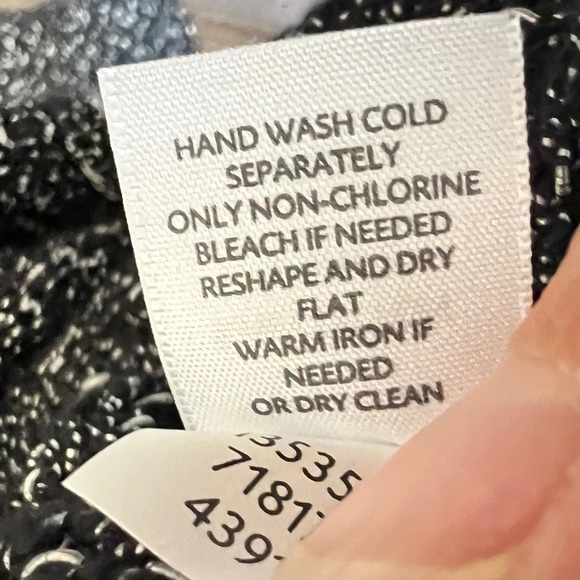 EUC J. Jill Open Front Cardigan Speckled Black/White Size XL - Picture 5 of 5